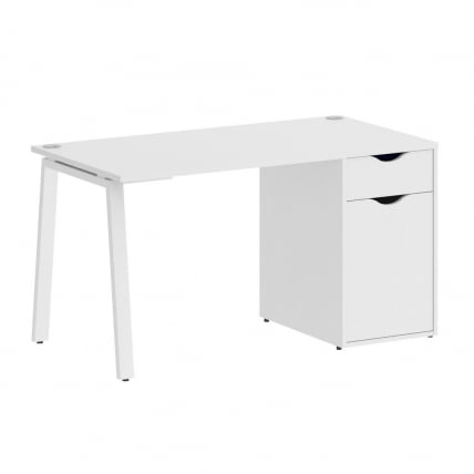 Стол письменный HOME OFFICE VR.SP-3-138.1.A Белый Бриллиант/Белый металл_0