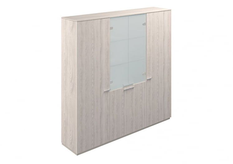 Шкаф высокий тройной с отделением для одежды Atlas NZ-0303+NZ-0341+NZ-0303.YN.YN Ясень Наварра_0