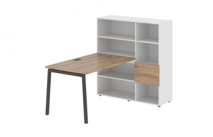 Рабочая станция EDIS ELRST 1213 Дуб Денвер светлый Мокко Белый_0