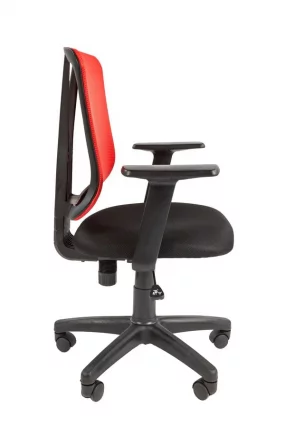 Кресло офисное CHAIRMAN 626 Черный Красная сетка_2