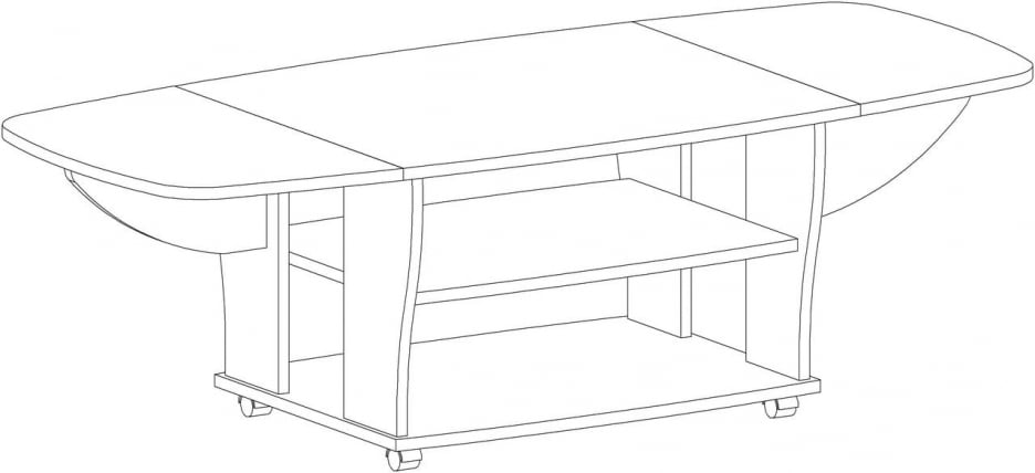 Стол журнальный 6-0212 Венге/Дуб Млечный_1
