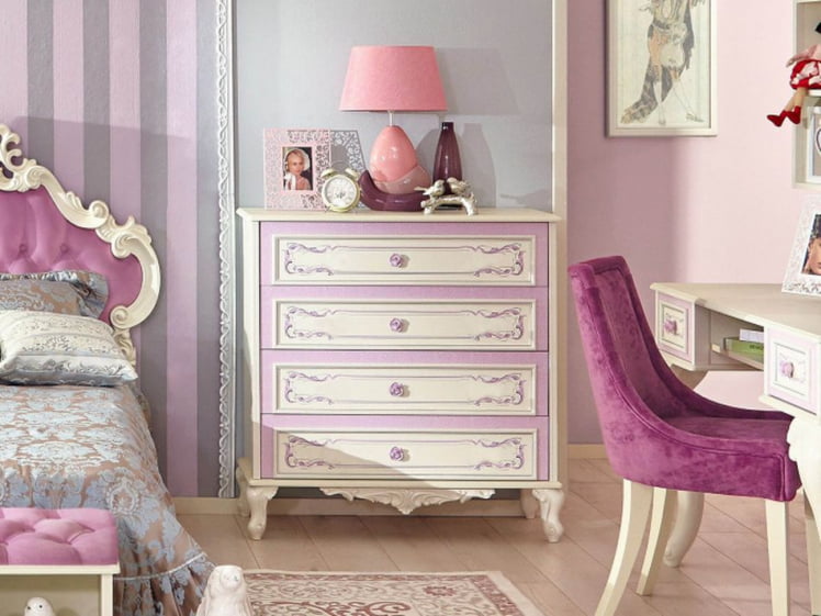 Комод с 4 ящиками Маркиза ЛД 517.025.000 Алебастр_4