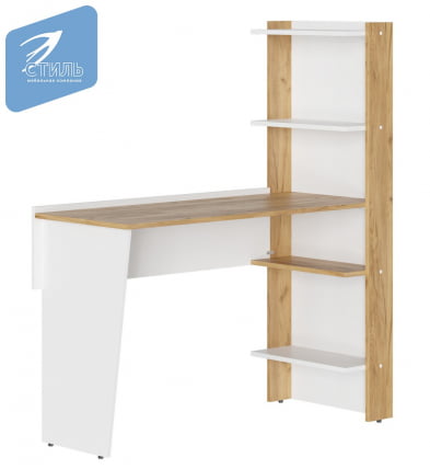 Стол письменный TECHNO СП-001 Белый/дуб крафт золотой_1