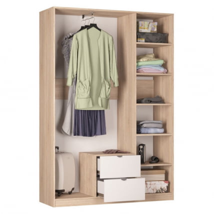 Шкаф распашный R-198х135х45-2-TR-M(Венге-ДМ)_1