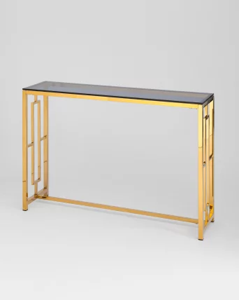 Консоль БРУКЛИН 115x30 Золото стекло smoke_1