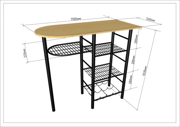 Металлокаркас для БС БАРС коричневый_0