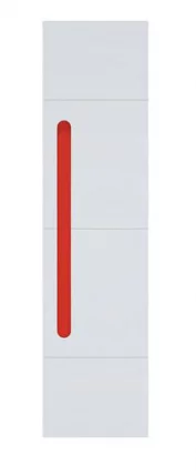 Пенал Палермо Юниор 02 Белый глянец Ясень шимо светлый Красный_1