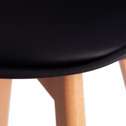 Стул барный TULIP BAR (mod. C1014H-1) пластик/дерево, 42 х 47,5 х 104 см, Black (Черный) 3010/ натуральный_7