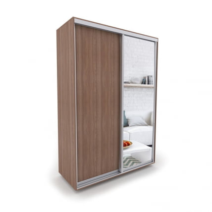 Шкаф-купе 2-х дверный Акцент-Сим ДЗ 1600х600  Ясень шимо тёмный_0