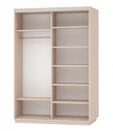 Шкаф-купе двухдверный Экспресс Дуо Медиум 1600х2200h Дуб молочный_1