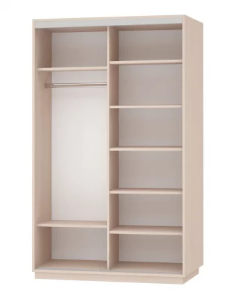 Шкаф-купе двухдверный Экспресс Дуо Экспенс 1400х2200h Дуб молочный_1