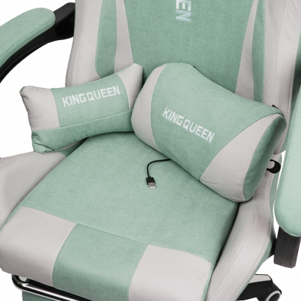 Кресло 1208, замша, цвет сине-белый с массажем, арт 1208-Blue-White_4