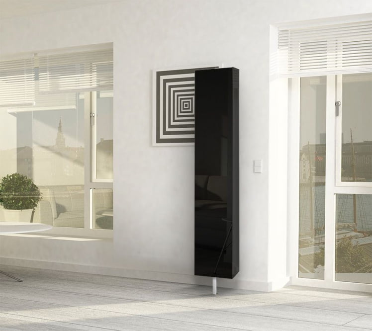 Поворотный шкаф в черном стекле Zoom Black Черный_0