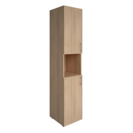 Стеллаж книжный закрытый с нишей без топа YALTA LT-SU 1.5R Снежная Патина_0