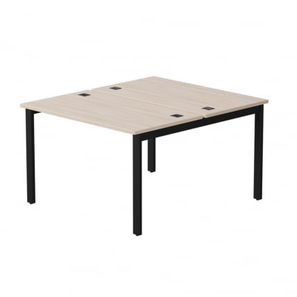 Бенч-система на 2 места на металлокаркасе, опоры 45 гр Everprof EVO 254S015 Дуб Соната Черный_0