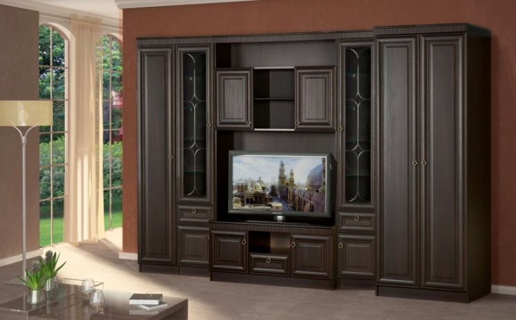 Шкаф многоцелевой Инна 610  Денвер темный_4