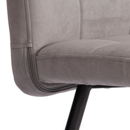 Стул обеденный Medeo LT, флок , серый/черный, 29, 45х56х89 см_6