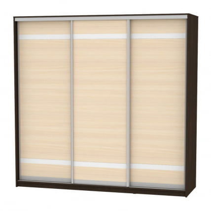 Шкаф-купе B-230х235х60-3(Венге-ДМ-D9D9D9)_0