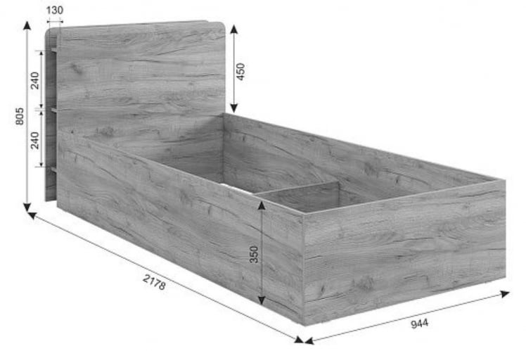 Кровать с основанием Юниор ZO.SMU-02 белое дерево_11