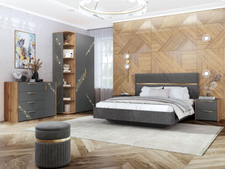 Стеллаж торцевой (лев/прав) Монако 902.17 Дуб Вотан Графит_7