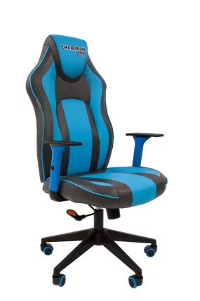 Кресло для геймеров CHAIRMAN GAME 23 Серый-голубой_0