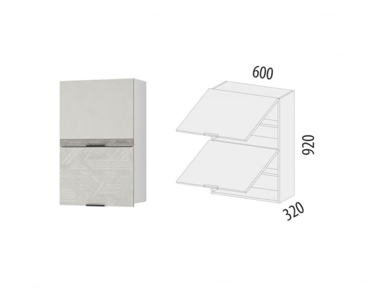 Шкаф кухонный (с системой плавного закрывания) Бостон 104.96_3