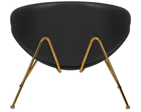 Кресло дизайнерское DOBRIN EMILY (черный винил YP16, золотое основания) 2 шт_5