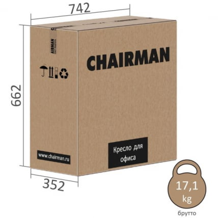 Офисное кресло CХАИРМАН 500 ЛЮКС (ЛУКС) ЭКО Б/П экокожа Черный / CHAIRMAN (LUX)_13