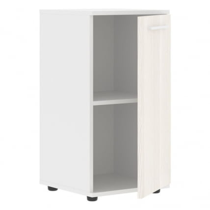 Шкаф колонка с глухой малой дверью EDIS ELCS 42.1 Ясень Траун Белый Белый_1