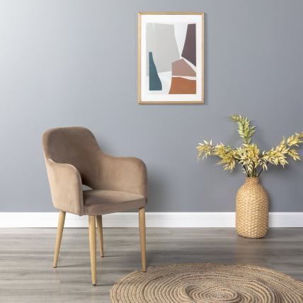 Кресло Ledger К Diag beige/нат.дуб_5