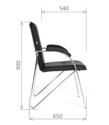 Кресло посетителя CHAIRMAN 850 Terra 118 черный_4