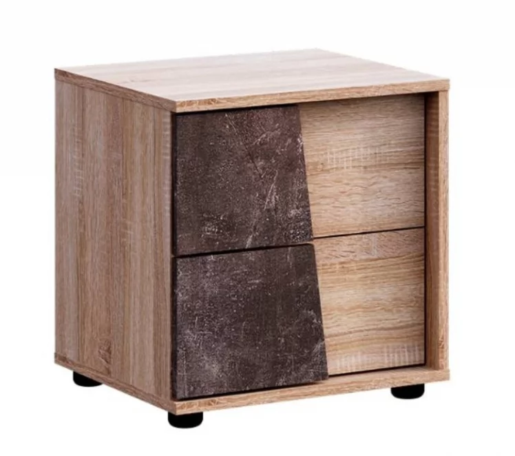 Тумба левая Санремо ТМ-003 Дуб сонома светлый Ателье темное_0