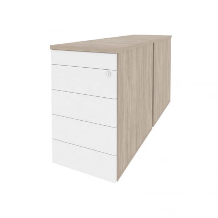 Тумба двойная приставная / опорная (TIP-ON) ONIX O.TPO-2.7 TIP Дуб Аттик/Белый_0