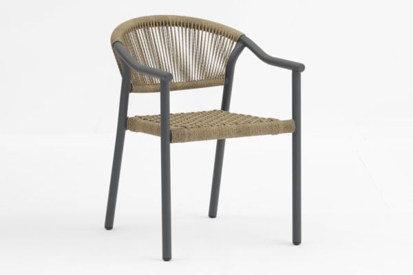 Стул Syna светло-коричневый серые ножки_1