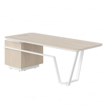 Стол руководителя правый Line СФ-571101.1 Дуб светлый Белый_1
