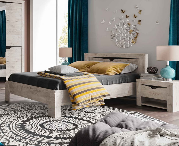 Кровать 1400 Соренто 04 Дуб бонифаций_2