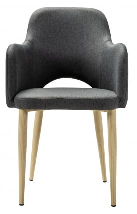 Кресло Ledger К темно-серый/нат.дуб_1