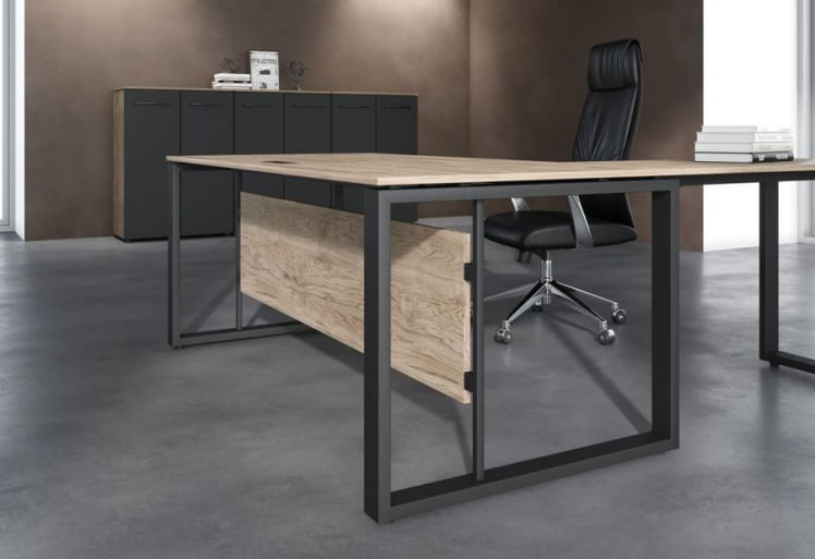 Комплект мебели для кабинета руководителя ENIO №3 Кария Пальмира Антрацит_0