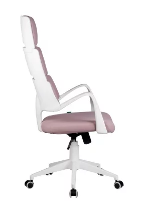 Кресло оператора Riva Chair SAKURA (белый пластик) Розовый_2