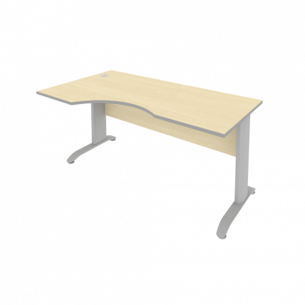 Стол криволинейный левый Riva ПЛ.СА-1 Л Клен/Металлик_0