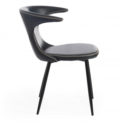 Стул FLAIR (mod. 9020) экокожа/металл, 60 х 56 х 78 см , зеленый 14/черный_1