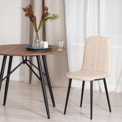 Стул ARC ткань/металл, 46 х 52 х 88 см, бежевый 08/черный_8