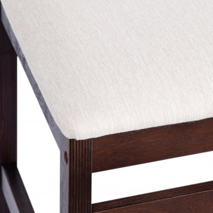 Стул ROSARIO Многослойная фанера, 39 х 39 х 99 см, Cappuchino, ткань бежевая (81/10)_6