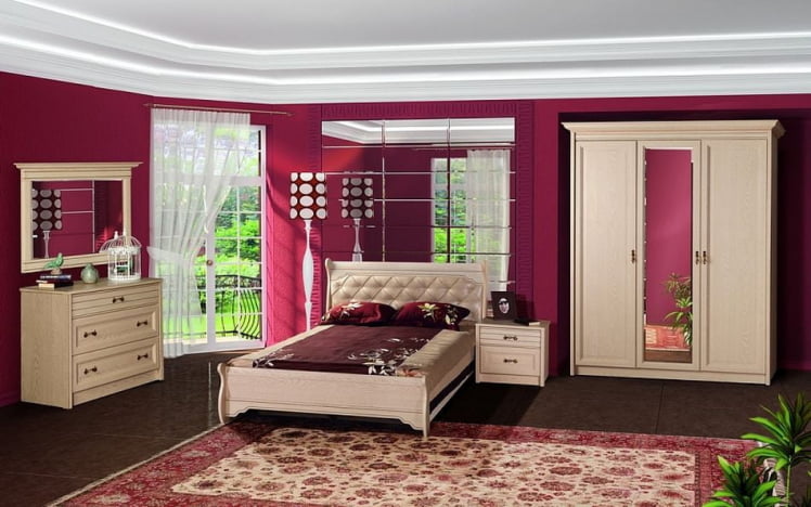 Комплект мебели для спальни Флоренция №3 Дуб Гарвард бежевы_0