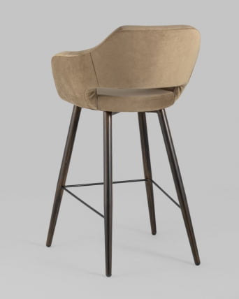 Стул барный Саймон Б велюр Капучино_5