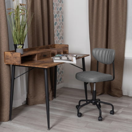 Кресло SLIM иск. замша, Grey (Cерый)_11