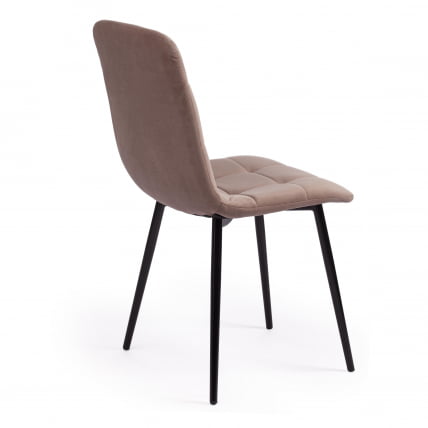 Стул CHILLY MAX Велюр/металл , 45 х 54 х 90 см , серо-бежевый 08/черный_2