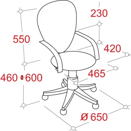 Кресло EChair EC Comfort GTP ерго 81110 Черное_1