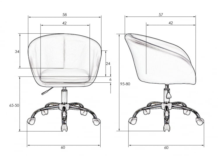 Офисное кресло для персонала DOBRIN BOBBY Белый_7