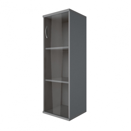 Шкаф средний узкий правый Riva А.СУ-2.4 Пр Клен/Металлик_0